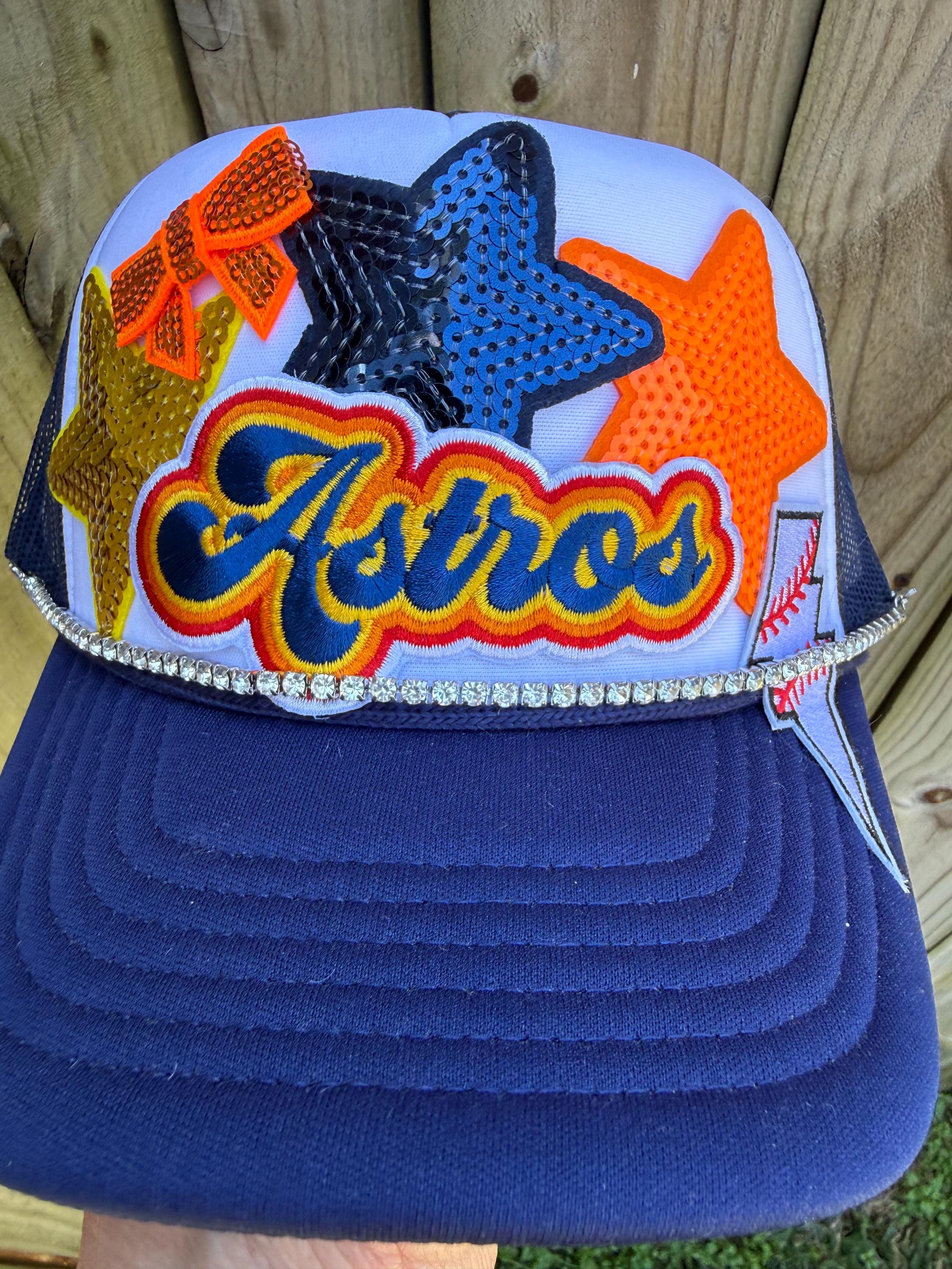 Astros Houston Dazzle Sequin Bling Slouch Cap Astros Bling Hat - Etsy main image 4