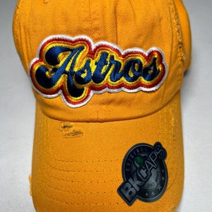 Retro Embroidered Astros Low Profile Distressed Vintage Cap  Opening Day Trucker Cap Baseball Fan Gift, Baseball Trucker Cap Baseball