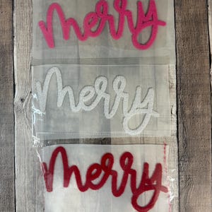 PREZZO RIDOTTO Toppa soffice e allegra per felpa fai da te, toppa soffice natalizia, maglione soffice e allegra rosa, bianca o rossa, toppa allegra per le feste