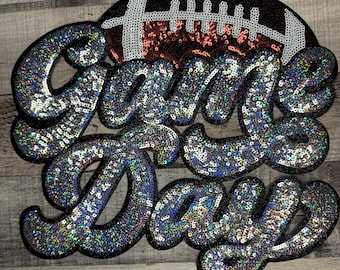 Pailletten Game Day Voetbal pailletten patch Pailletten Game Day School Spirit - Highschool & College Game Day voetbal pailletten