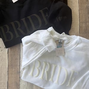 Personalized Gift For Bride, Unique Bridal Shower , Bride Sweatshirt, Initial Heart Sleeve, Engagement Gift, Gift, Future Mrs