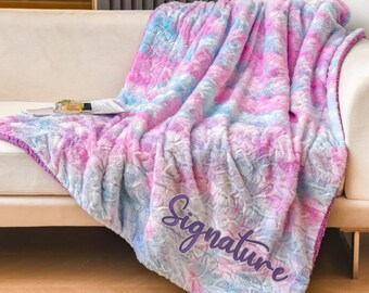 Embroidered Faux Fur Sherpa Blanket Great Birthday or any Special Event Gift Customized School Group Team blanket, Plush Sherpa Great Gift