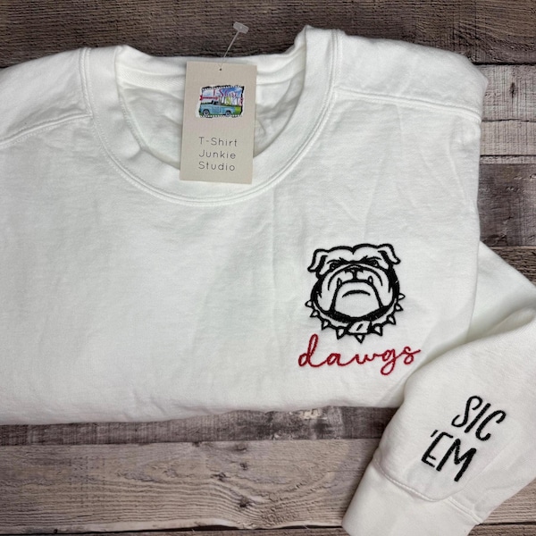 College  Embroidered Dawgs football Bulldogs Dawgs Sweatshirt comfort colors sweatshirt, collegiate high school any sport sweatshirt Georgia