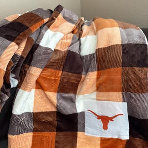 Custom Any College Blanket, Plaid & Fleece Sherpa Custom Throws Can Be personalized Custom sherpa custom throw college school blanket