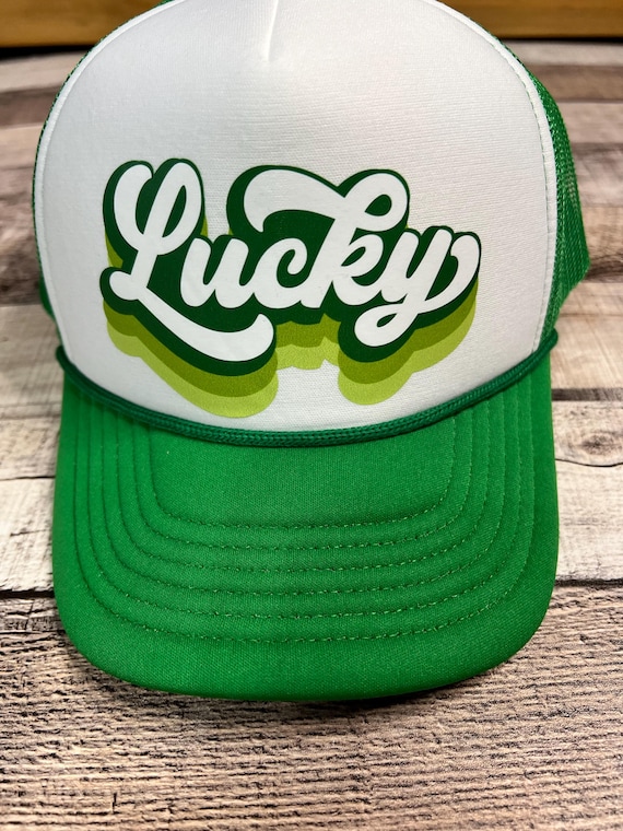 Lucky Trucker Cap Retro Retro Lucky Green Trucker Cap St Patricks