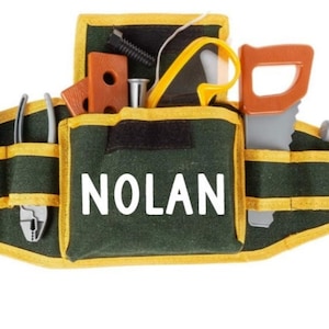 Custom Little Boy Kids Toolbelt Set // Kid&#39;s Personalized Toolbelt // Birthday Gift // Christmas Gift // Handyman Kit