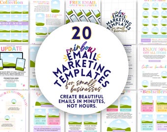 Modelli di email arcobaleno per Canva, Mailerlite, Mailchimp (download digitale)