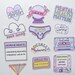 Mental Health Stickers | PACK OF 12 | Motivational Quotes | Kawaii Cute Illustrations | Vinyl Stickers 
