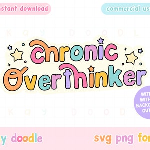 Pensador crónico / Salud mental SVG PNG / Uso comercial
