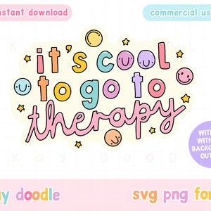 セラピーに行くのはクール | メンタルヘルス SVG PNG | 商用利用