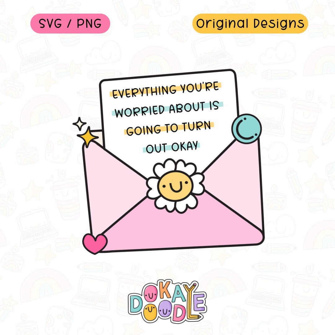 Encouraging Envelope Message | Everything Will Turn Out Okay | Mental ...