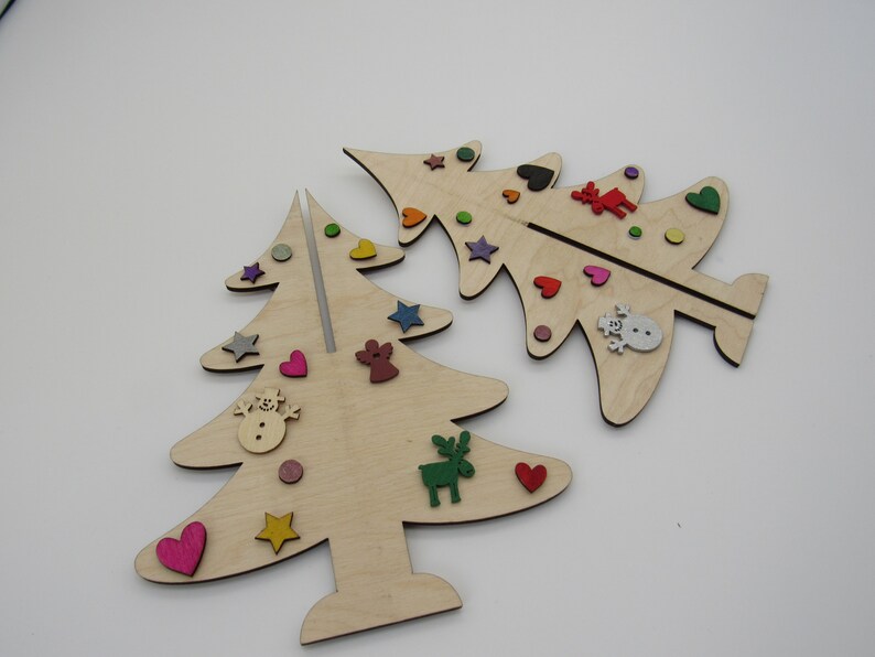 Make Your Own Christmas Tree Handmade Craft Kit Plywood Etsy