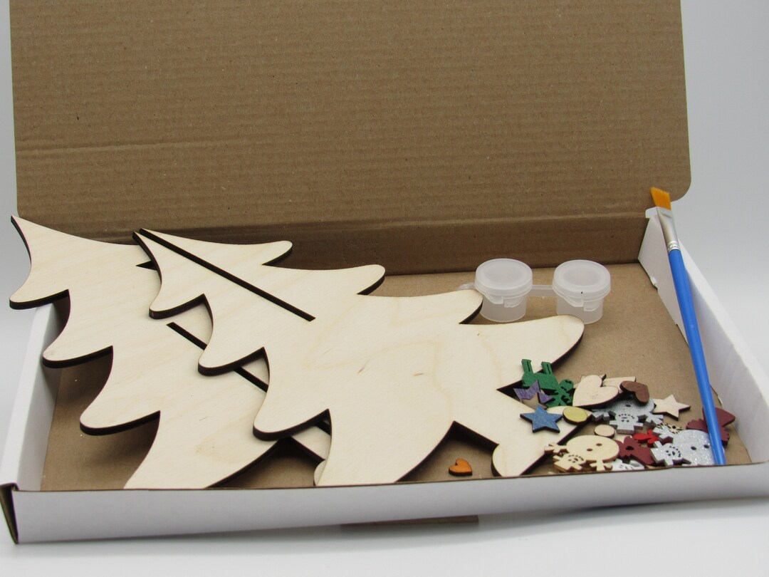 Make Your Own Christmas Tree, Handmade Craft Kit, Plywood Christmas Tree Kit, Christmas Craft