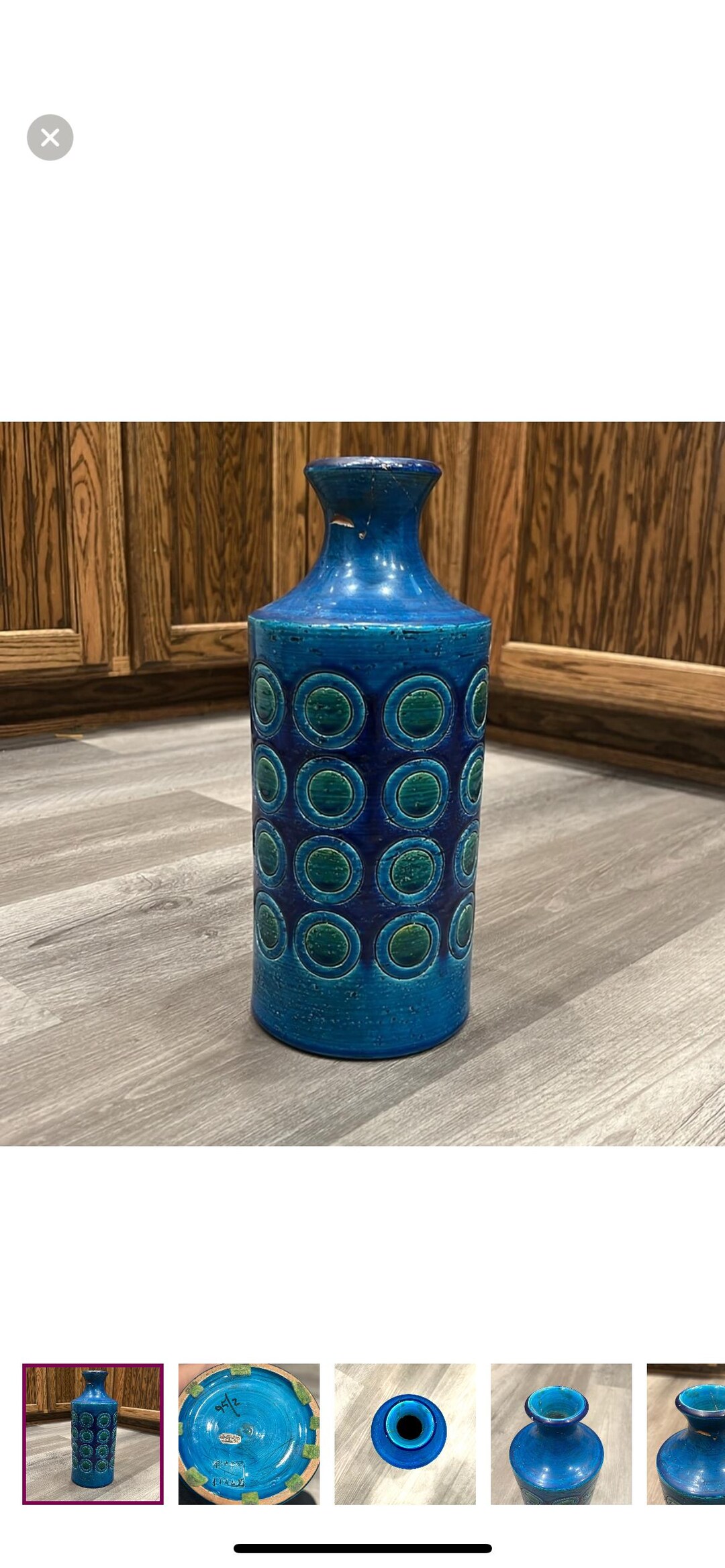 Bitossi Netter Bitossi Rosenthal Netter Peacock Vase - Etsy
