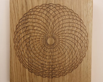 Sacred Geometry, Mandala, Wall Art, Wood Wall Art, Tube Torus, Mandala Art, Wood Wall Decor, Metaphysical, Spiritual