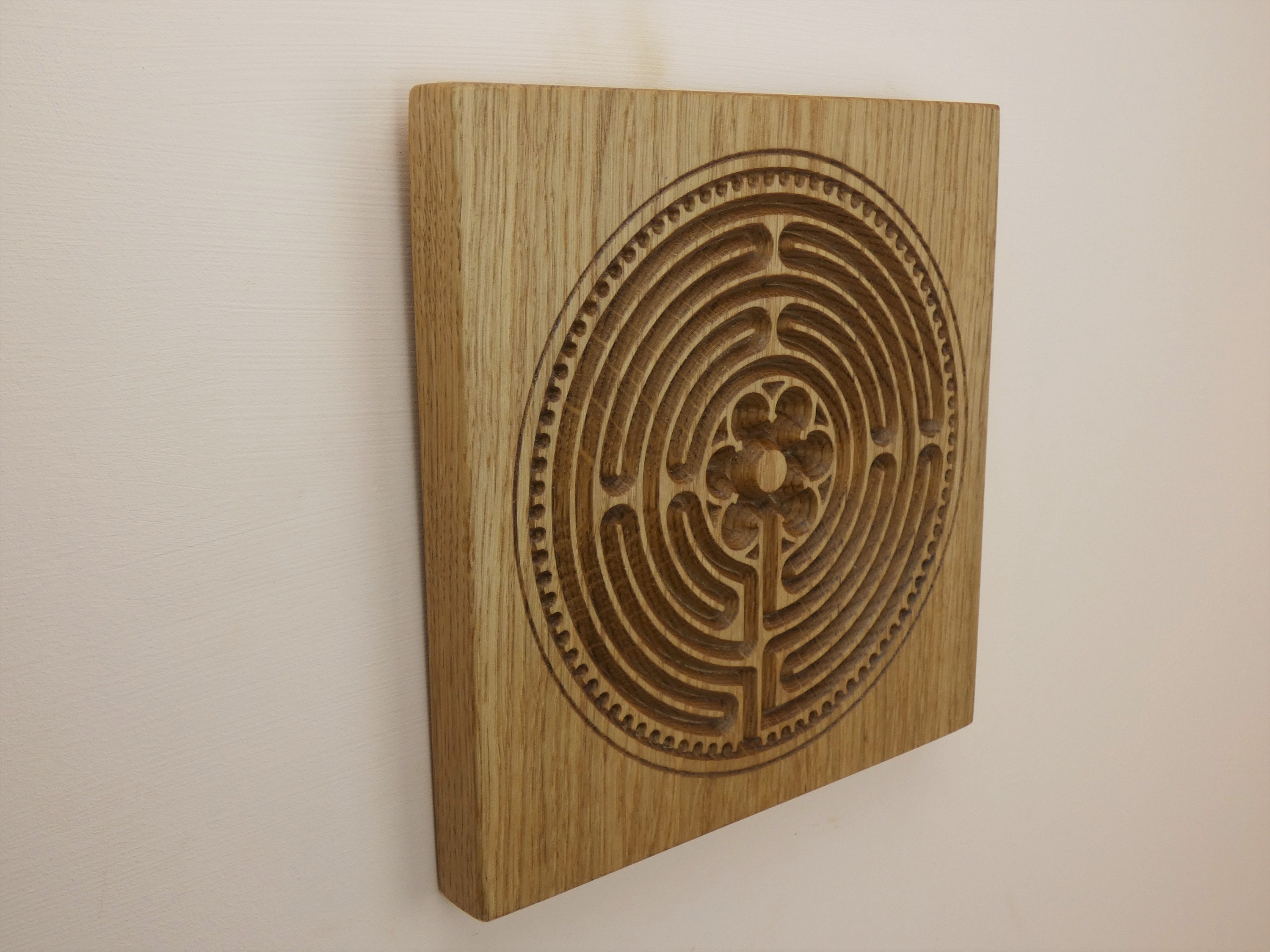 Chartres Labyrinth Large Oak Wood Wall Hanging - Etsy