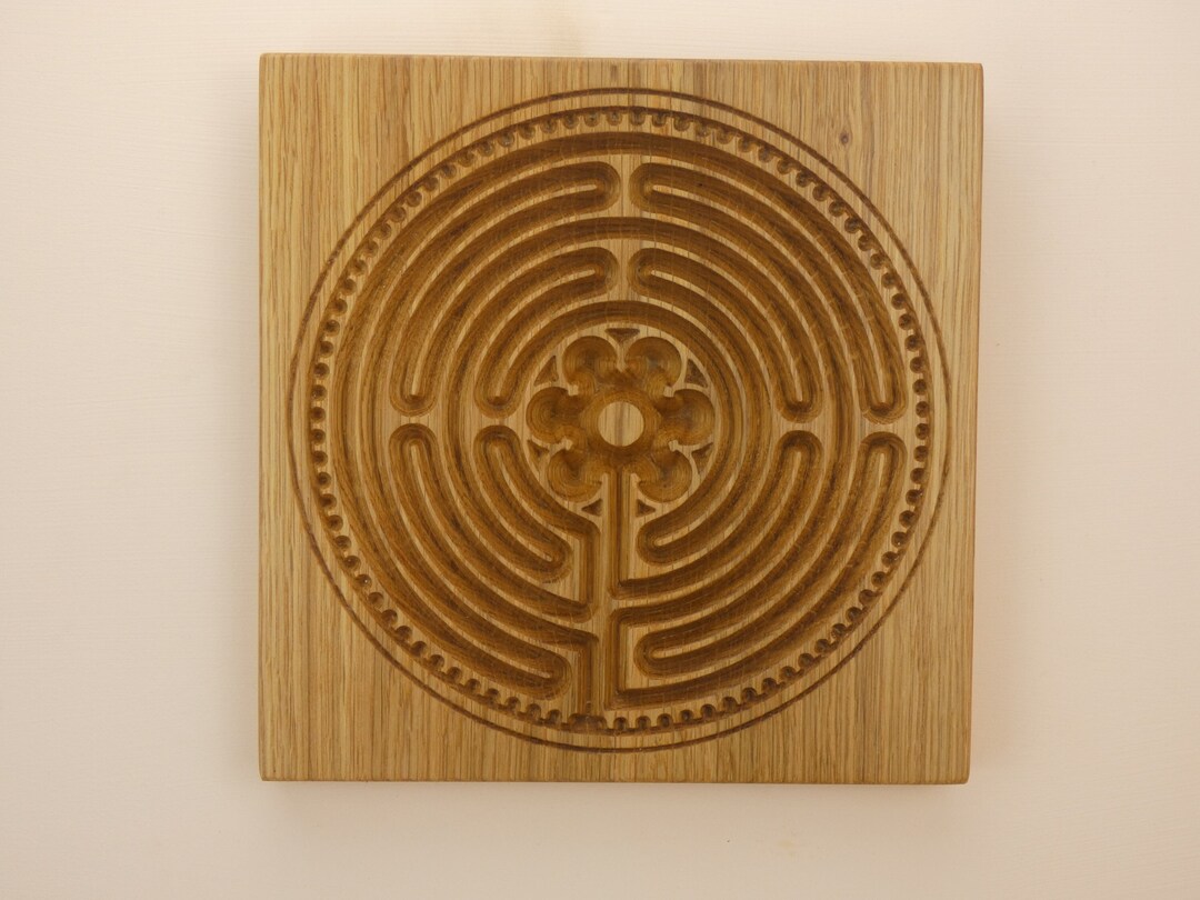 Chartres Labyrinth Large Oak Wood Wall Hanging - Etsy