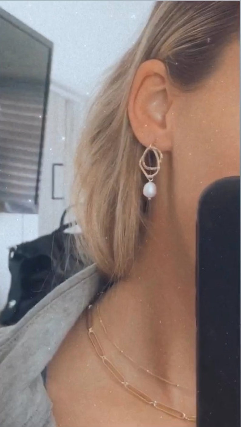PRE-ORDER Gold Asymetrical Dangle Earring