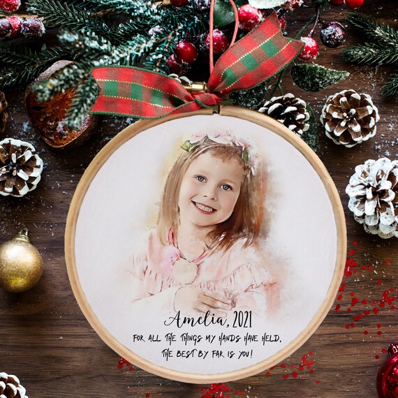 5 Little Girl Ornament Little Girl Gifts Watercolor Etsy