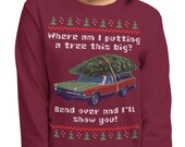 Family Truckster Ugly Christmas Long Sleeve T-Shirt Xmas Vacation Holiday Tee UNISEX Free Shipping - ( Kryptic Society )