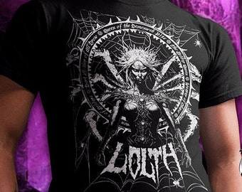 Lolth DnD RPG T-Shirt | Queen of Spiders OSR 5E D20 Tabletop Fantasy Gamer Tee // Unisex // USA Free Shipping - ( Kryptic • Society )