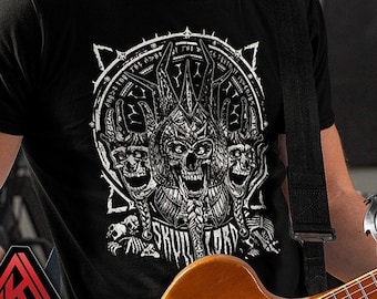 Skull Lord Undead Monster OSR DnD RPG T-Shirt | Black Metal Style Skeleton Tee // Unisex // USA Free Shipping  - ( Kryptic • Society )