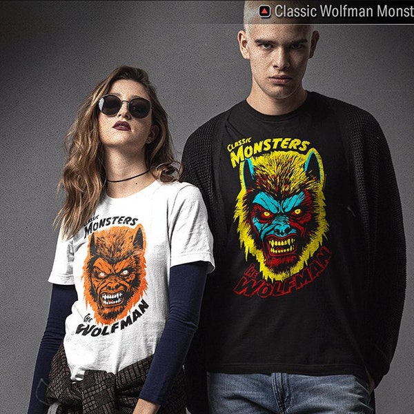 Classic Monsters Wolfman T-Shirt | Retro Halloween | Horror Movie Werewolf Tee  // USA Free Shipping - ( Kryptic • Society )