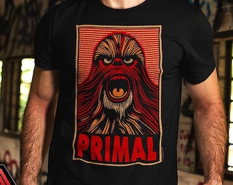 Sasquatch Propaganda Style T-Shirt | PRIMAL Bigfoot Street Art Tee // UNISEX  // USA Free Shipping - ( Kryptic • Society )