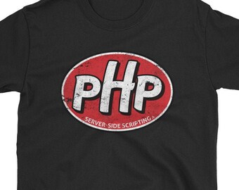Vintage Php Computer Programmierer T-Shirt | Html Programmierer Techwear Tee // Unisex // USA Kostenloser Versand - ( Kryptic • Society )