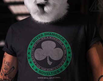 Zilveren T-shirt voor Halloween van klaver | Cult Classic Novelty Store Horror-T-shirt // UNISEX // VS gratis verzending - (Kryptic • Society)