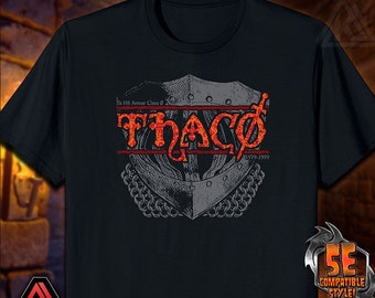 THAC0 OSR DnD RPG T-Shirt | 5E D20 Tabletop Fantasy Gamer Thaco Tee // Unisex // USA Free Shipping  - ( Kryptic • Society )