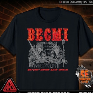 BECMI OSR DnD Rpg T-Shirt | 5E D20 Tabletop Fantasy Gamer Tee // Unisex // USA Free Shipping  - ( Kryptic • Society )