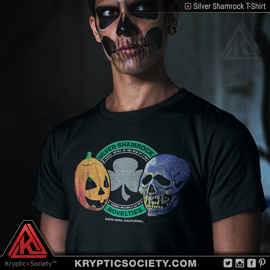 Silver Shamrock Halloween Tshirt Cult Classic Novelty Store Etsy