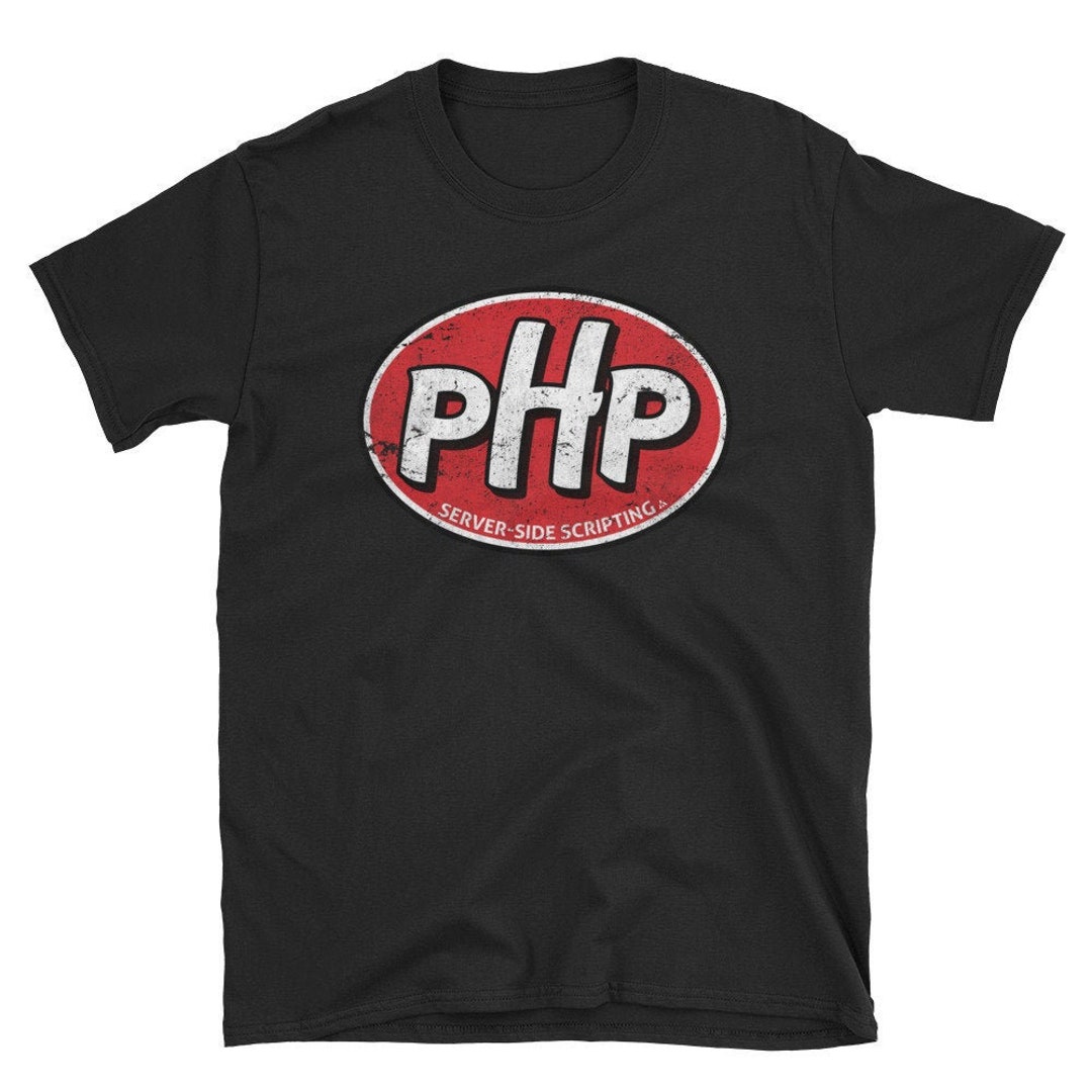 Vintage PHP Computer Programmer T-shirt | HTML Developer Techwear Tee ...