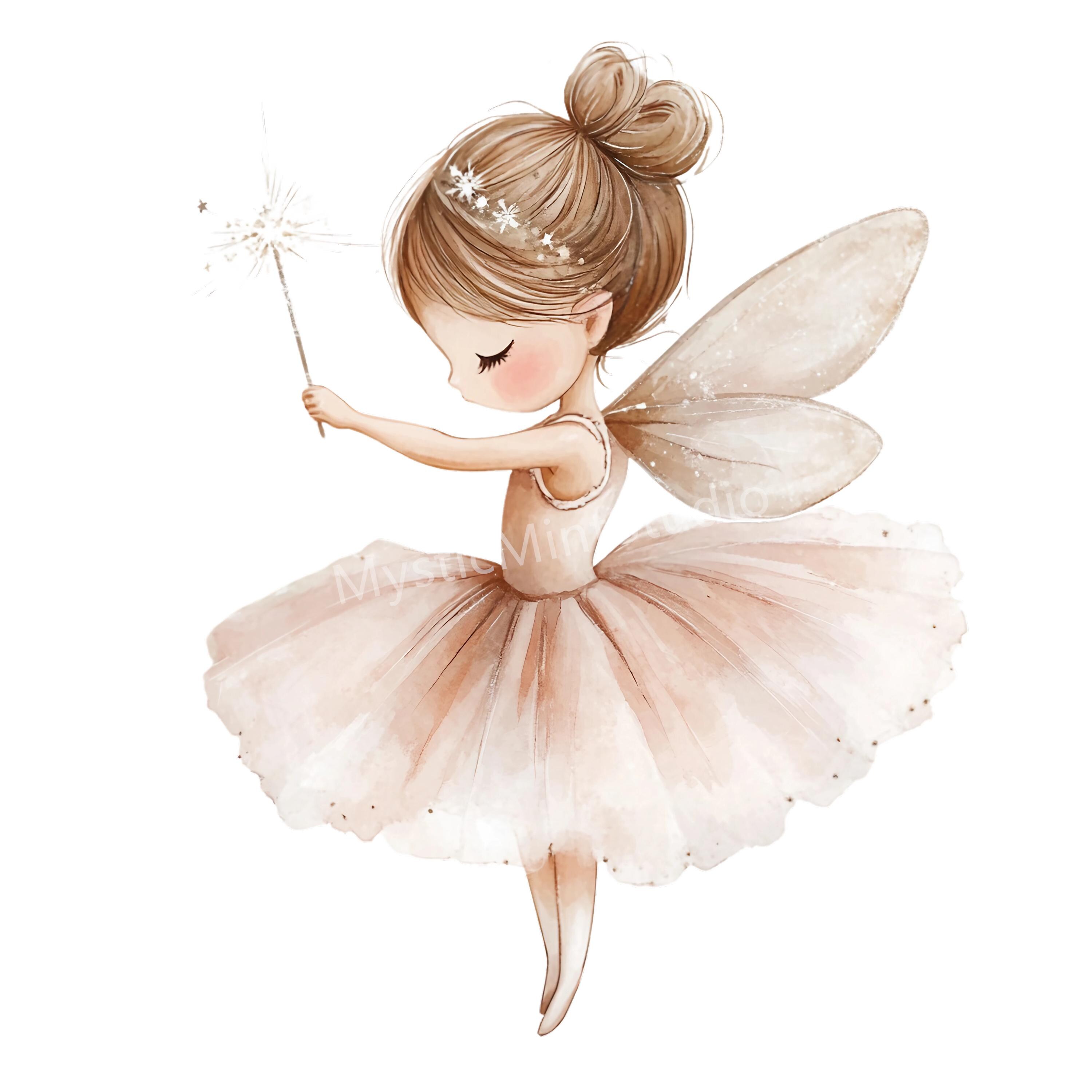 Watercolor Fairy Clipart | Cute Fairy Clipart | Magical Fairy Clipart ...