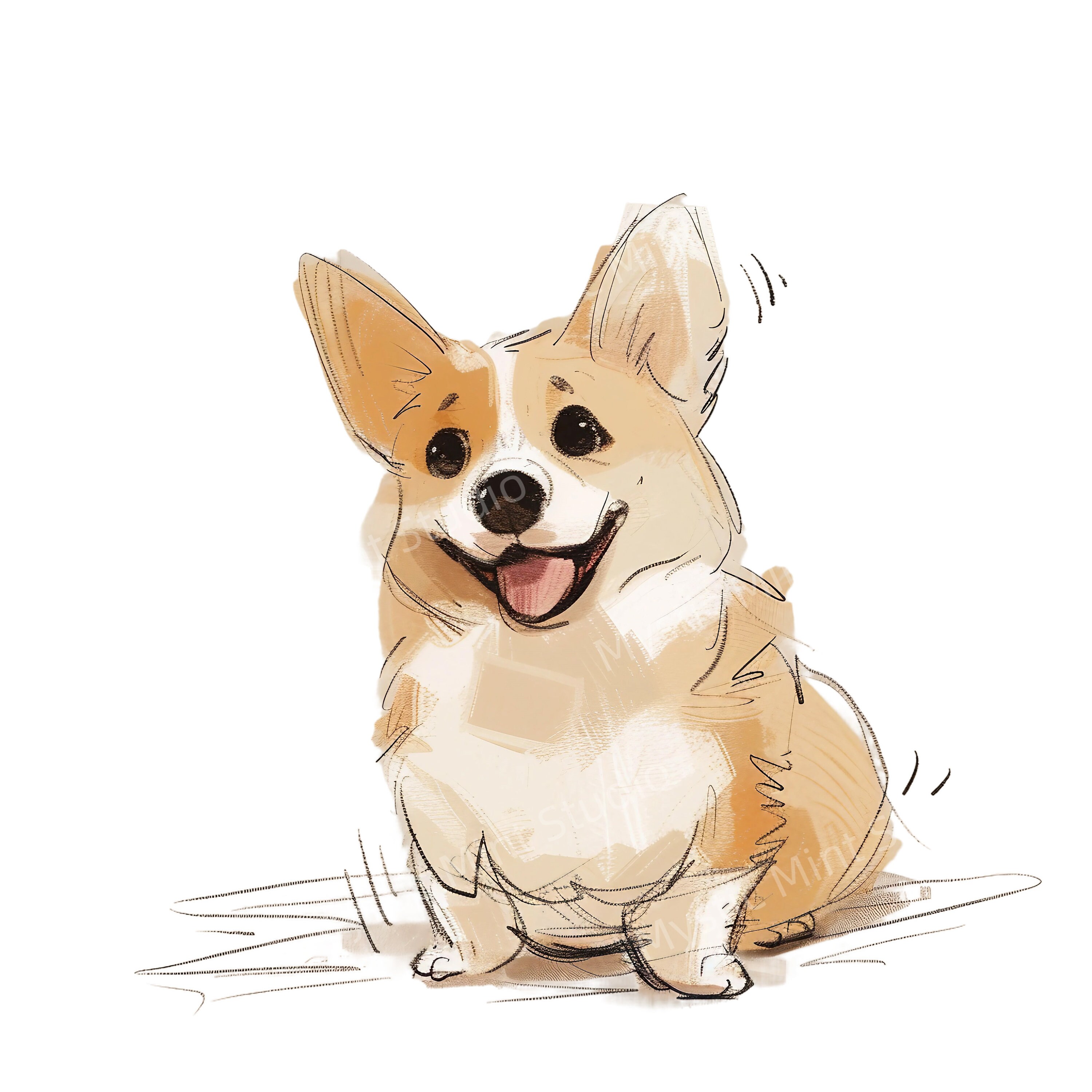 Cute Corgi Collection: High-quality PNG JPG Digital Bundle of 18 Corgi ...