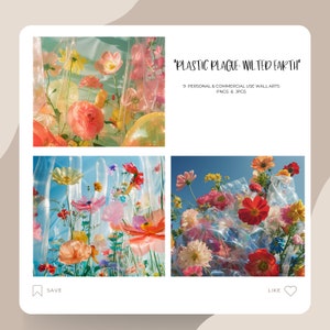 Keine Plastik Clipart, Florale Eco Art, umweltfreundliche Clipart, Plastikfreie Clipart, Nachhaltigkeitskunst, Save the Earth Art, 9 JPG und PNG Dateien