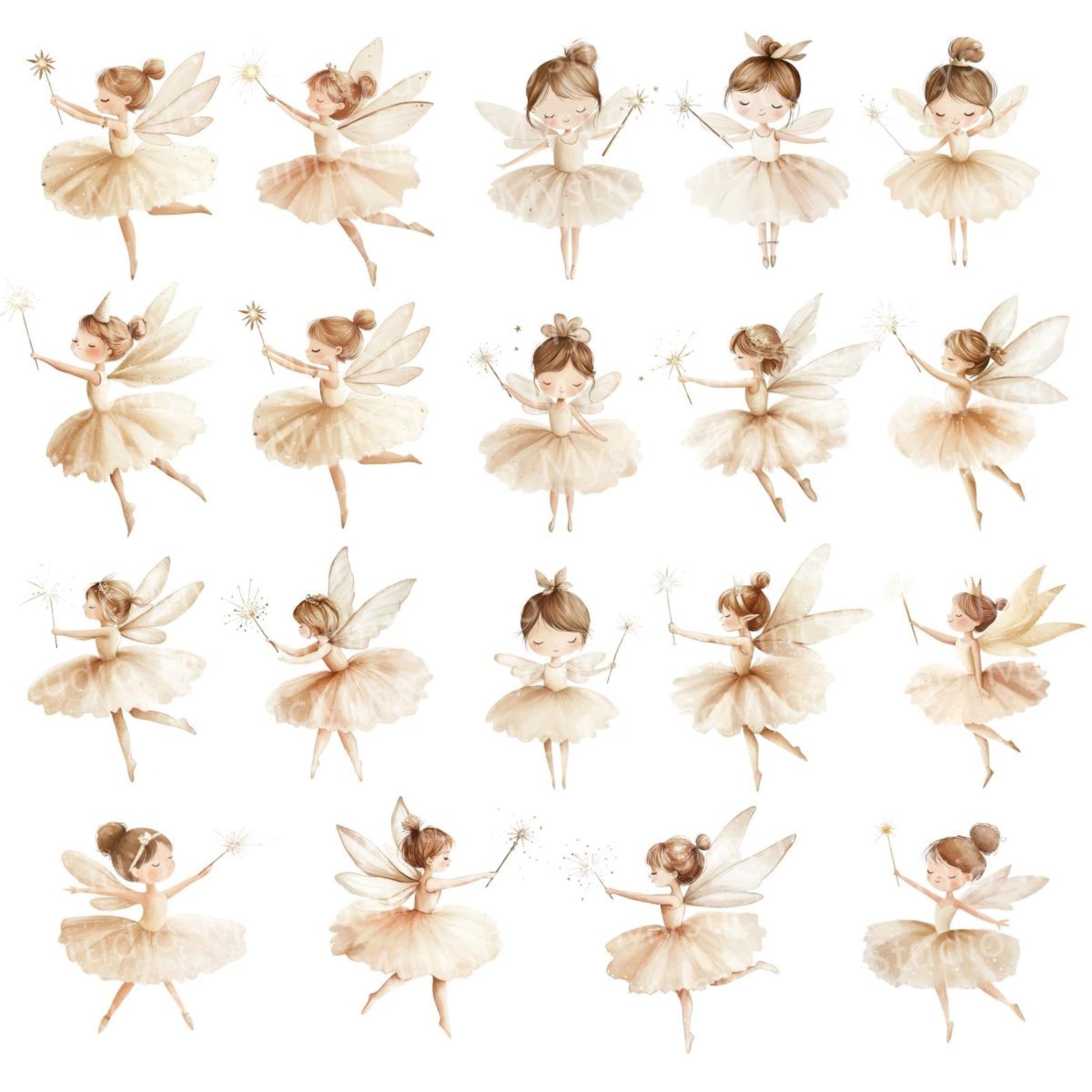 Watercolor Fairy Clipart | Cute Fairy Clipart | Magical Fairy Clipart ...