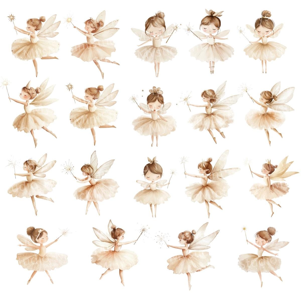 Watercolor Fairy Clipart | Cute Fairy Clipart | Magical Fairy Clipart ...