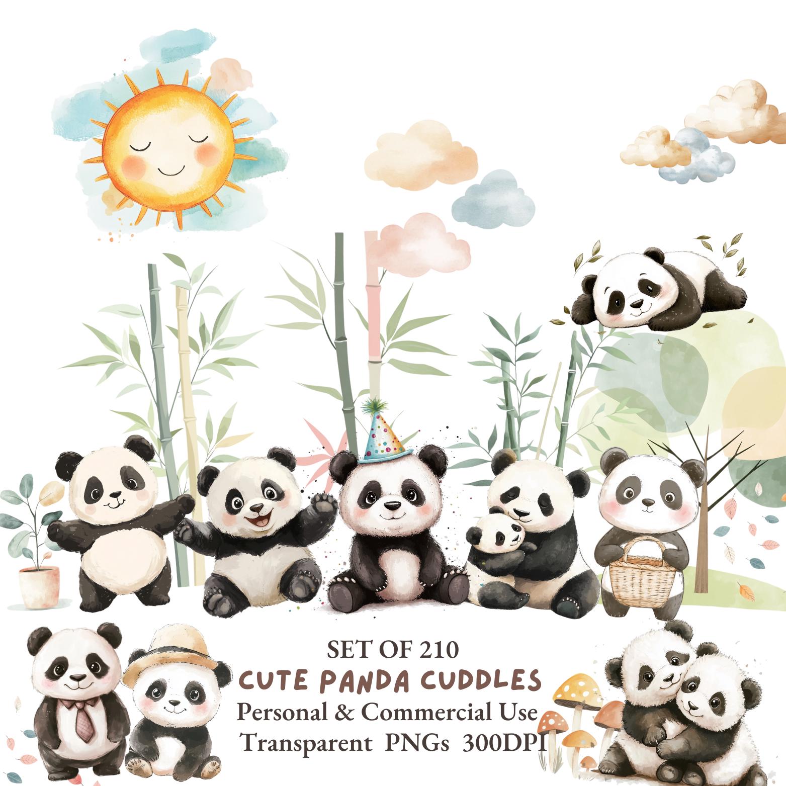 Dibujo de panda - Etsy México, image size:1563x1563