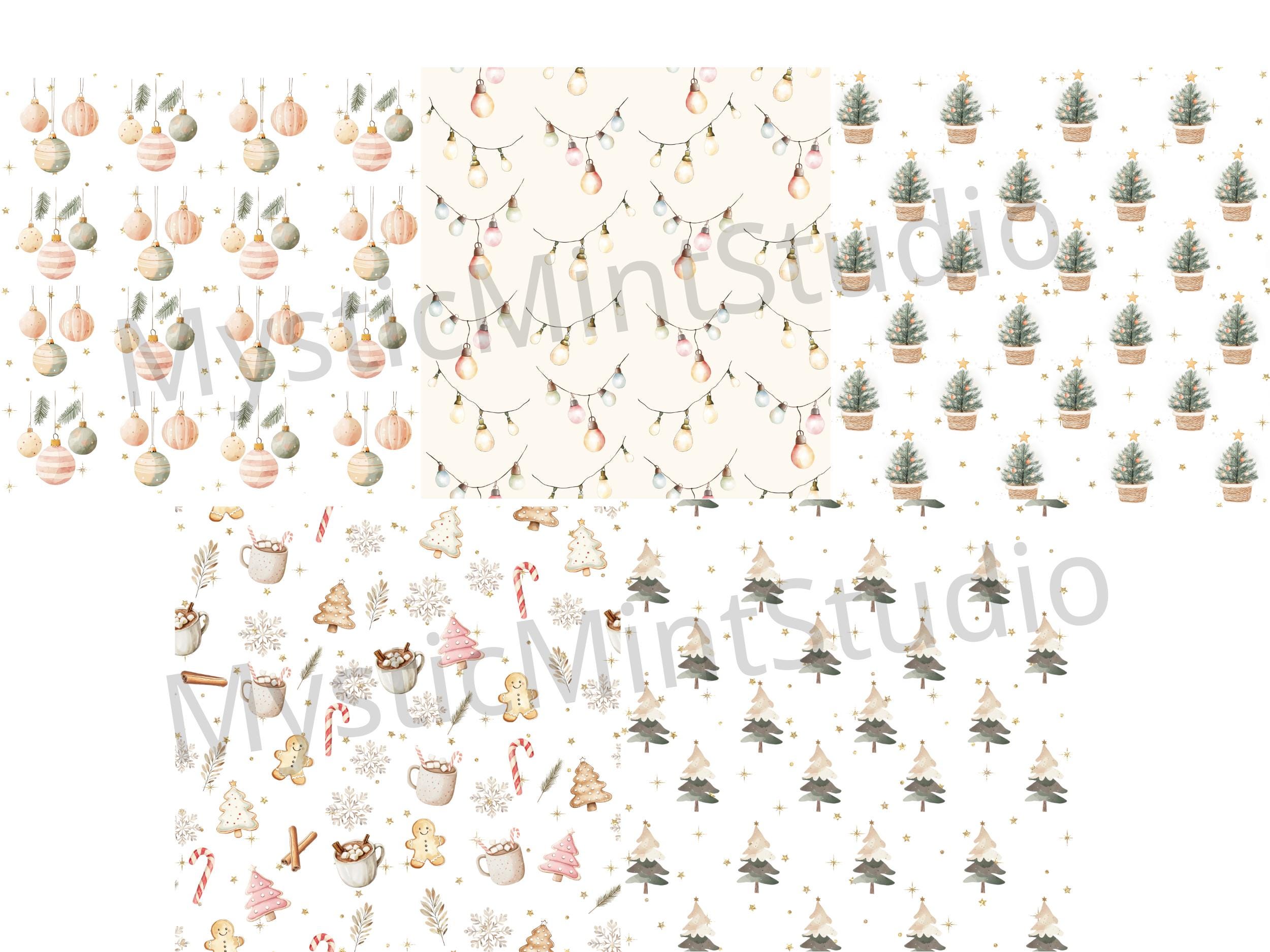 Christmas Digital Paper | Seamless Christmas Pattern | Christmas ...