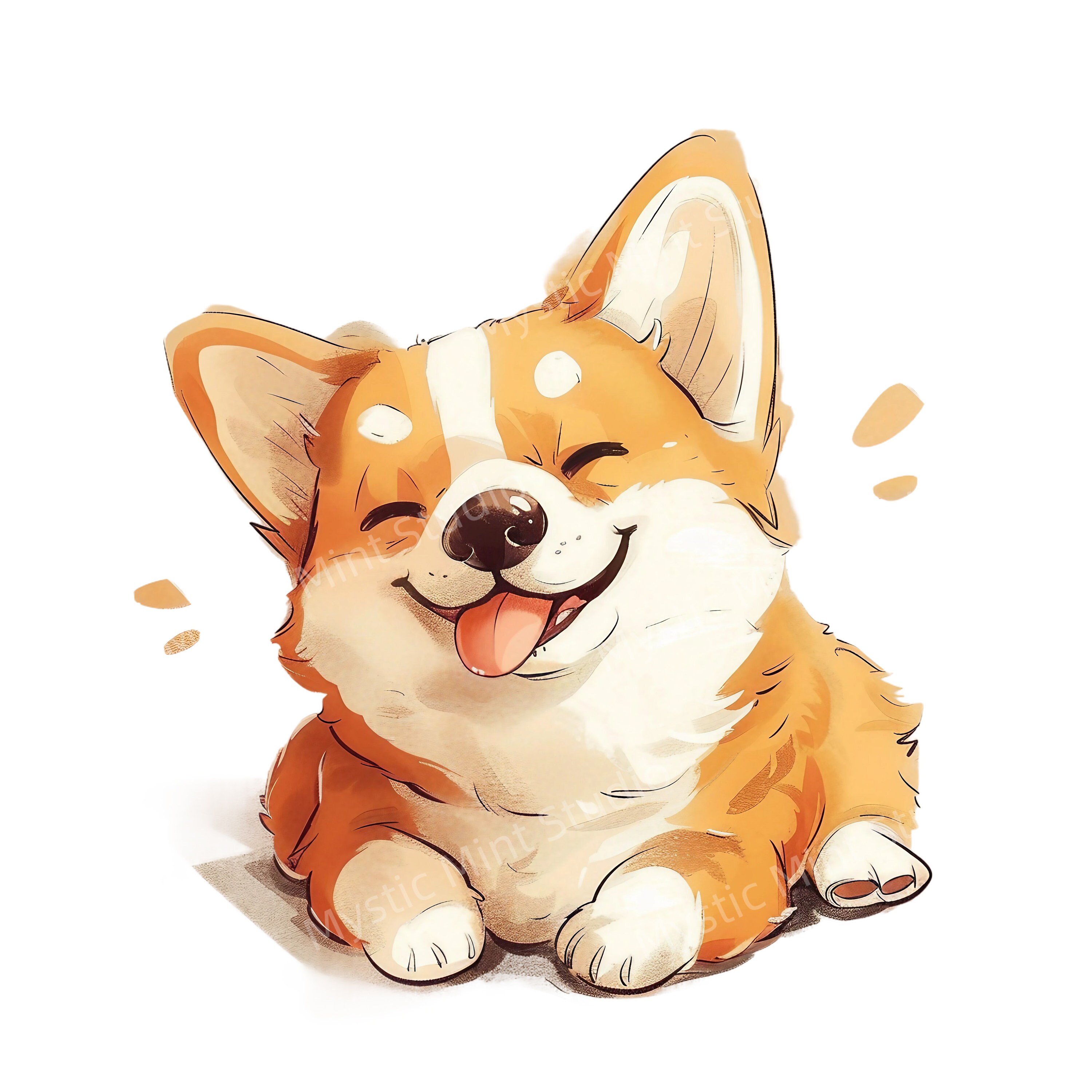 Cute Corgi Collection: High-quality PNG JPG Digital Bundle of 20 Corgi ...