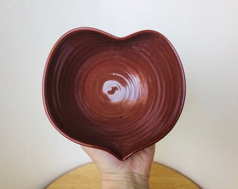Ceramic Heart Bowl, Pottery Heart Bowl, Candy Bowl, Trinket Dish, Valentine's Bowl, Handmade, Forward Pottery