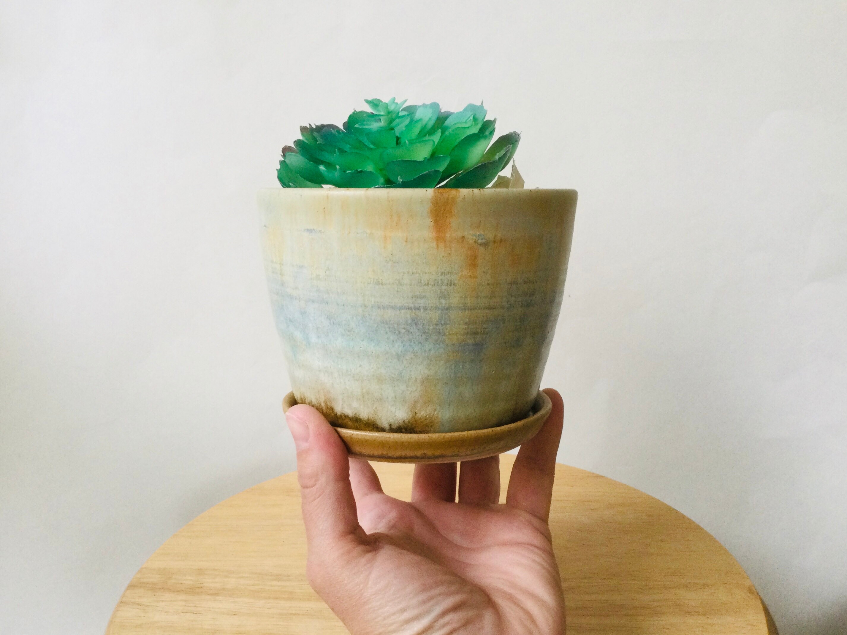 Table Top Planter Ceramic Planter Pottery Planter Succulent Etsy