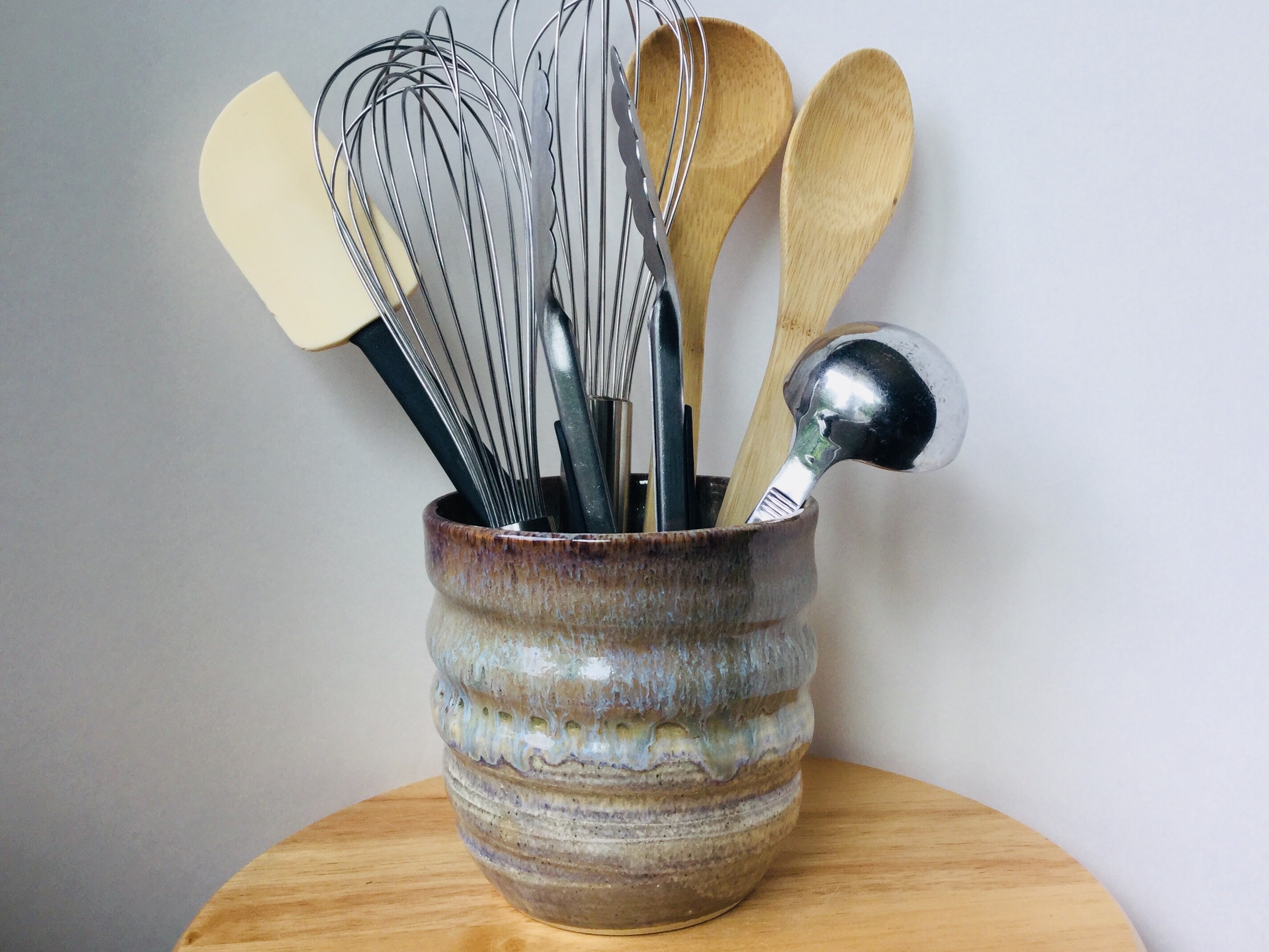 Ceramic Utensil Holder Ceramic Vase Kitchen Container Etsy