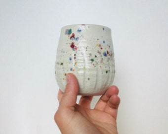 Ceramic Wine Glass, Stemless Wine Glass, Ceramic Wine Cup, Pottery Wine Glass, Pottery Wine Cup, Forward Pottery, Handmade, Wedding Gift