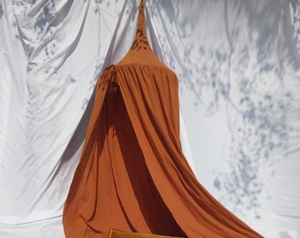 Canopy Rust Cooper Carmel Ginger, Baby Canopy, Canopy Bed, Crib Canopy, Play Tent, Nursery Canopy, Play Canopy
