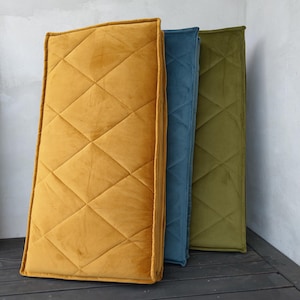 Velvet Washable Cushion, Floor Seat Cushion, Bench Cushion, Window Seat Cushion, Kallax cushion, Sofa Cushion, Reading nook, Daybed cushion