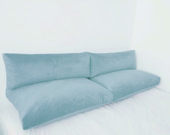 Cojín de suelo de terciopelo hecho a mano: cojín japonés para asiento de ventana.