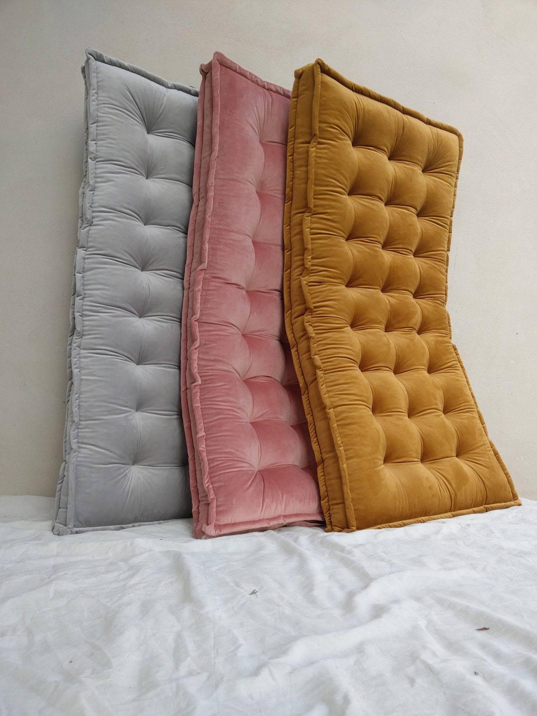 Entryway Furniture Bench Cushion Velvet Japanese Futon Etsy